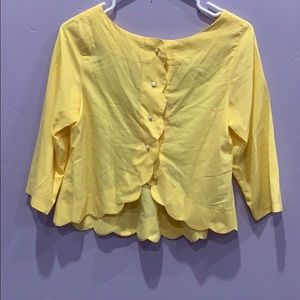 NWT AGACI yellow button up